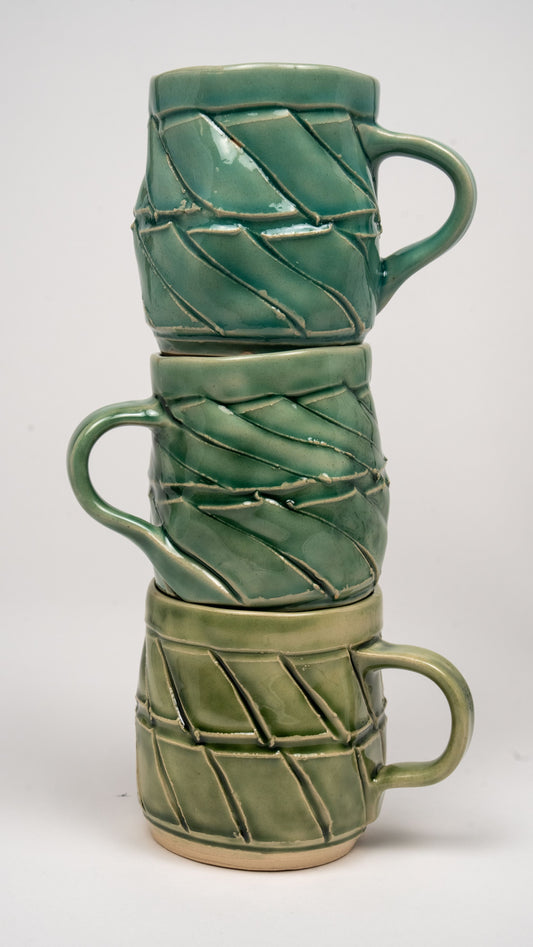 Twister Mug - Adriactic blue - steengoed 350 ml