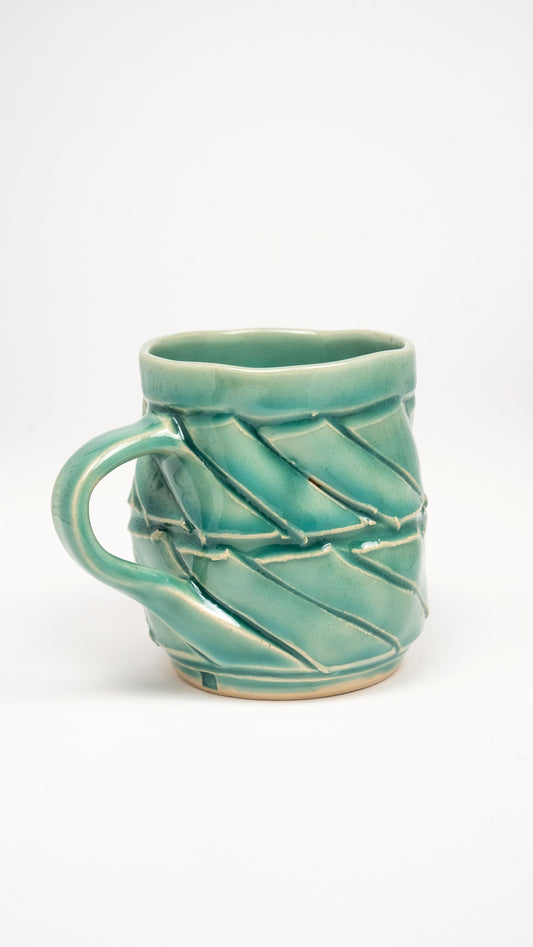 Twister Mug - Adriactic blue - steengoed 350 ml