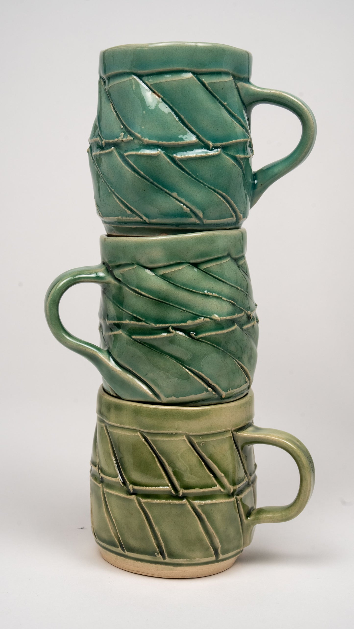 Twisted Mug - Mossy green