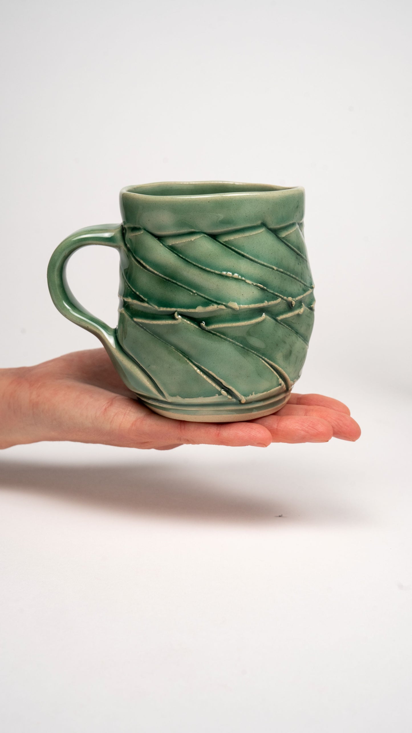 Twisted Mug - Copper Green