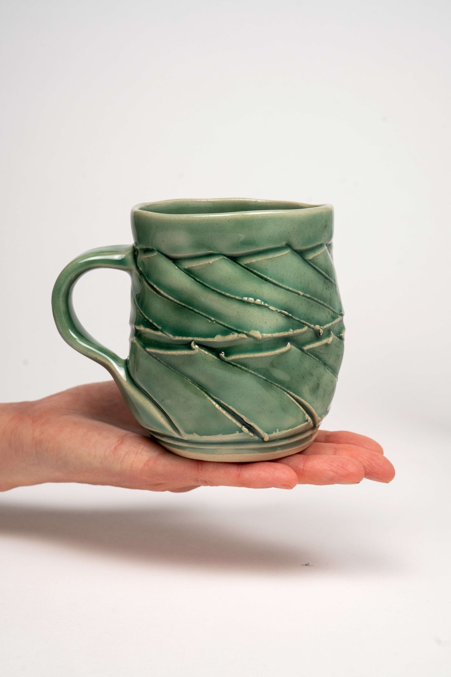 Twisted Mug - Mossy green